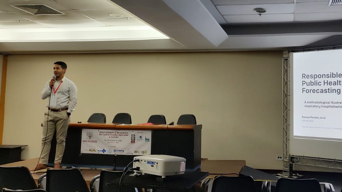 Ramon Pereira apresenta o artigo do NIAR-Saúde no SBCAS 2026, em Ouro Preto